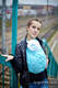 Baby Wrap, Jacquard Weave (100% cotton) - Twisted Leaves Turquoise & White - size M #babywearing