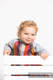 LennyBomber - talla 98 - Rainbow Red Cotton con Gris #babywearing