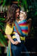 Baby Wrap, Herringbone Weave (100% cotton) - LITTLE HERRINGBONE RAINBOW NAVY BLUE - size S #babywearing