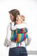 Nosidło Klamrowe ONBUHIMO splot jodełkowy (100% bawełna), rozmiar Standard - MAŁA JODEŁKA TĘCZA GRANAT #babywearing