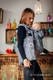 Sac à bandoulière en retailles d’écharpes (100 % coton) - WILD WINE GRIS & BLANC  #babywearing