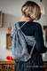 Sac à cordons en retailles d’écharpes (100% coton) - WILD WINE GRIS & BLANC - taille standard 32 cm x 43 cm #babywearing