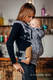 Porte-bébé ergonomique, taille bébé, jacquard 100% coton, WILD WINE GRIS & BLANC - Deuxième génération #babywearing