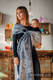 Sling, jacquard (100% coton) - avec épaule sans plis - WILD WINE GRIS & BLANC  - long 2.1m #babywearing