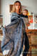 Sling, jacquard (100 % coton) - avec épaule sans plis - WILD WINE GREY & WHITE - standard 1.8m #babywearing