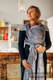 Fular, tejido jacquard (100% algodón) - WILD WINE GRIS & BLANCO - talla XL #babywearing