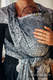Baby Wrap, Jacquard Weave (100% cotton) - WILD WINE  GREY & WHITE - size XL #babywearing