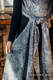 Fular, tejido jacquard (100% algodón) - WILD WINE GRIS & BLANCO - talla S #babywearing