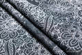 Fular, tejido jacquard (100% algodón) - WILD WINE GRIS & BLANCO - talla S #babywearing