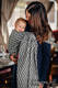 Bandolera de anillas, tejido Jacquard (44% algodón, 56% lana merino) - con plegado simple - CHAIN OF LOVE - long 2.1m #babywearing