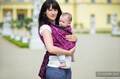 Żakardowa chusta do noszenia dzieci, bawełna - Eklipsa Purpura z Czernią - rozmiar S #babywearing
