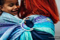 Chusta kółkowa, splot żakardowy, (100% bawełna) - PAWI OGON FANTAZJA - standard 1.8m #babywearing