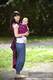 Żakardowa chusta do noszenia dzieci, bawełna - Eklipsa Purpura z Czernią - rozmiar S #babywearing