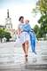 Żakardowa chusta do noszenia dzieci, bawełna - Eklipsa Turkus z Różem - rozmiar S #babywearing