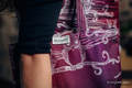 Torba na zakupy z materiału chustowego, (100% bawełna) - SOWY BUBO - ZAGUBIONE W BURGUNDII #babywearing