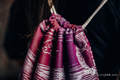 Turnbeutel, hergestellt vom gewebten Stoff (100% Baumwolle) - BUBO OWLS - LOST IN BORDEAUX - Standard Größe 32cmx43cm #babywearing
