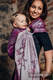 Żakardowa chusta kółkowa do noszenia dzieci, bawełna - SOWY BUBO - ZAGUBIONE W BURGUNDII - long 2.1m #babywearing