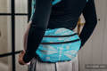 Waist Bag made of woven fabric, size large (66% cotton, 34% bamboo) - DRAGONFLY GREY & TURQUOISE #babywearing