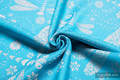 Baby Wrap, Jacquard Weave (66% cotton, 34% bamboo) - DRAGONFLY GREY & TURQUOISE - size S #babywearing