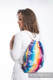 Mochila portaobjetos hecha de tejido de fular (100% algodón) - BUTTERFLY RAINBOW LIGHT - talla estándar 32cmx43cm #babywearing