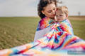 Ringsling, Jacquard Weave (100% cotton) - with gathered shoulder - BUTTERFLY RAINBOW LIGHT - long 2.1m #babywearing