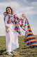 Baby Wrap, Jacquard Weave (100% cotton) - BUTTERFLY RAINBOW LIGHT - size XS #babywearing