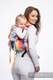 Lenny Buckle Onbuhimo baby carrier, standard size, jacquard weave (100% cotton) - BUTTERFLY RAINBOW LIGHT #babywearing