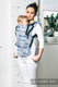 Nosidełko LennyUp z tkaniny żakardowej 100% bawełna , rozmiar standard, FISH'KA WIELKI BŁĘKIT REWERS  #babywearing