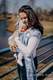 Żakardowa chusta kółkowa do noszenia dzieci, bawełna - FISH'KA WIELKI BŁĘKIT REWERS  - long 2.1m #babywearing