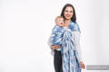Żakardowa chusta kółkowa do noszenia dzieci, bawełna - FISH'KA WIELKI BŁĘKIT  - long 2.1m #babywearing