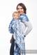 Żakardowa chusta kółkowa do noszenia dzieci, bawełna, ramię bez zakładek - FISH'KA WIELKI BŁĘKIT  - long 2.1m #babywearing