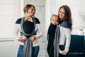 Bandolera de anillas Línea Básica - OBSIDIAN - 100% algodón,  tejido de sarga cruzada - con plegado simple - standard 1.8m #babywearing