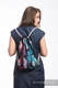 Sackpack made of wrap fabric (100% cotton) - PAINTED FEATHERS RAINBOW DARK - standard size 32cmx43cm #babywearing