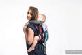 Onbuhimo de Lenny, taille standard, jacquard (100% coton) - PAINTED FEATHERS  RAINBOW DARK #babywearing