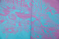 Baby Wrap, Jacquard Weave (100% cotton) - Speed Turquoise & Pink - size S #babywearing