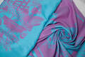 Baby Wrap, Jacquard Weave (100% cotton) - Speed Turquoise & Pink - size S #babywearing