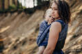 Żakardowa chusta do noszenia dzieci, bawełna - PRZYGODA MORSKA - CICHA ZATOKA - rozmiar XL #babywearing