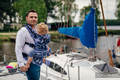Ergonomic Carrier, Baby Size, jacquard weave 100% cotton - SEA STORIES - Second Generation #babywearing