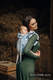 Nosidło Klamrowe ONBUHIMO z tkaniny żakardowej, rozmiar Standard - 62% bawełna 38% jedwab - JASKÓŁKI - PONAD CHMURAMI #babywearing