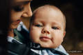 Mochila LennyUp, talla estándar, tejido jaquard (62% algodón, 38% seda) - SWALLOWS - OVER CLOUDS #babywearing
