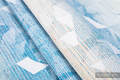 Fular, tejido jacquard - (62% algodón, 38% seda) - SWALLOWS - OVER CLOUDS - talla S #babywearing