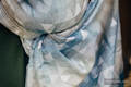 Fular, tejido jacquard - (62% algodón, 38% seda) - SWALLOWS - OVER CLOUDS - talla XS #babywearing