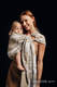 Żakardowa chusta kółkowa do noszenia dzieci, ramię bez zakładek, (49% bawełna, 51% jedwab) - SAFARI - PUSTYNIA ZACHODNIA  - long 2.1m #babywearing