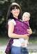 Baby Wrap, Jacquard Weave (100% cotton) - Eclipse Purple & Black - size XS #babywearing