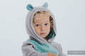 Bear Romper - size 98 - Gray melange & Big Love Ice Mint #babywearing