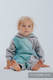 Bear Romper - size 116 - Gray melange & Big Love Ice Mint #babywearing