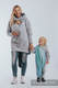 Bear Romper - size 74 - Gray melange & Big Love Ice Mint #babywearing