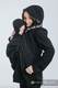 Babywearing Coat - Softshell - Black with Glamorous Lace Revers - size XL #babywearing