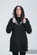 Babywearing Coat - Softshell - Black with Glamorous Lace Revers - size S #babywearing