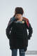 Babywearing Coat - Softshell - Black with Rainbow Lace Dark - size S #babywearing